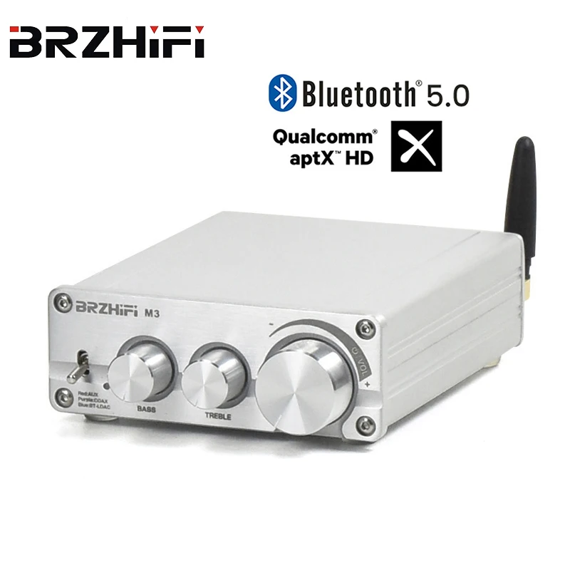 BRZHIFI compatível com Bluetooth 5.0 QCC5125 Amplificador 2*80W de Potência HD AUX Áudio APTX APTX-HD Aparelhagem hi-fi, Mini Amp DIY Estéreo Home Theater Imagem 0