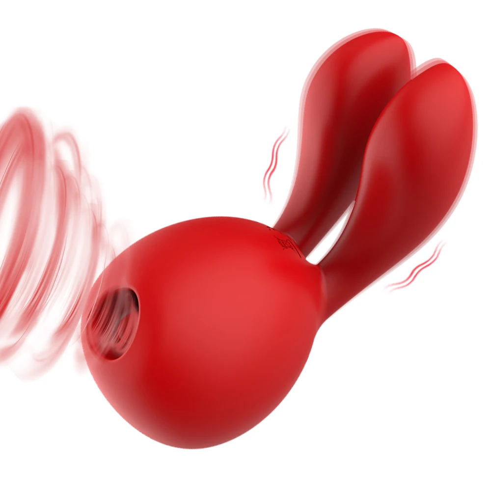 Cute Rabbit Forma Estimulador de Clitóris 5+8 Vibração Adultos, Produto do Sexo Oral Chupando Vibrador Mamilo Grampos Brinquedos Sexuais para as Mulheres Imagem 0
