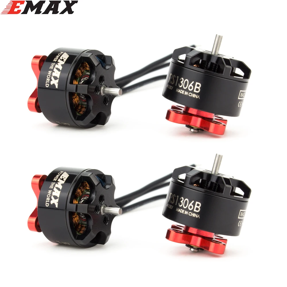 EMAX RS1306B 2700KV 4000KV Brushless Motor Racing 3-4S RS1306 Versão 2 do Motor para RC FPV RACER Quadcopter Imagem 2