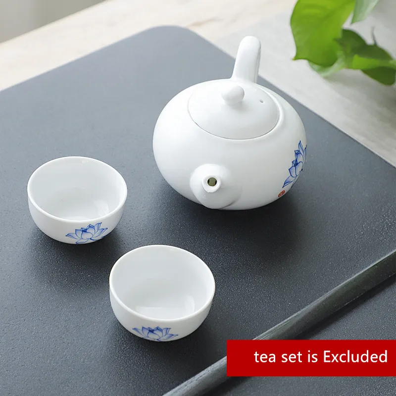 gravado caracteres Chineses bandeja de chá preto de pedra, servindo bandejas invisível de água de drenagem tomada de chá de barco logotipo pessoal suportados Imagem 3