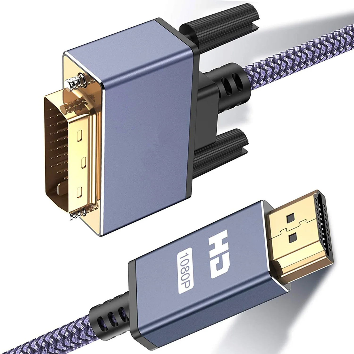 HDMI para DVI Cabo 1080P Bi-Direcional Adaptador DVI para HDMI Conversor Compatível com o Xbox, PC, TV, PS5, Interruptor Imagem 0