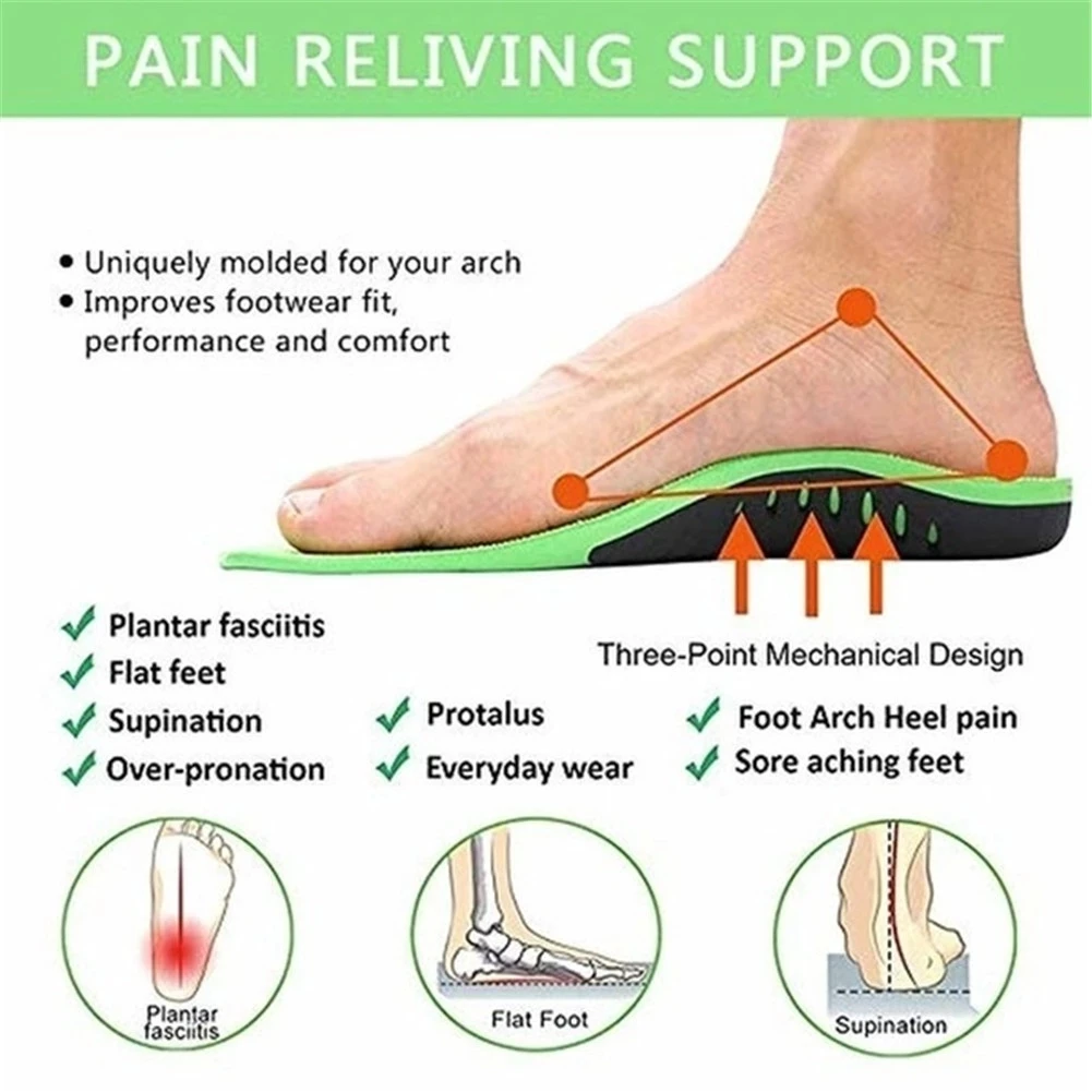 Melhores EVA Sapatos Ortopédicos Único Palmilhas Para pés do Arco do Pé Pad X/S Tipo de Perna de Correção de Televisão Arco do Pé de Apoio Sapatos de Desporto Inserir Imagem 1