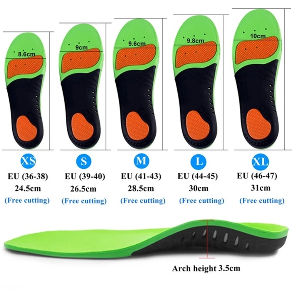 Melhores EVA Sapatos Ortopédicos Único Palmilhas Para pés do Arco do Pé Pad X/S Tipo de Perna de Correção de Televisão Arco do Pé de Apoio Sapatos de Desporto Inserir Imagem 3
