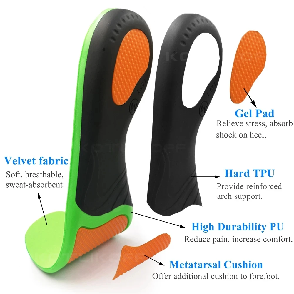 Melhores EVA Sapatos Ortopédicos Único Palmilhas Para pés do Arco do Pé Pad X/S Tipo de Perna de Correção de Televisão Arco do Pé de Apoio Sapatos de Desporto Inserir Imagem 5