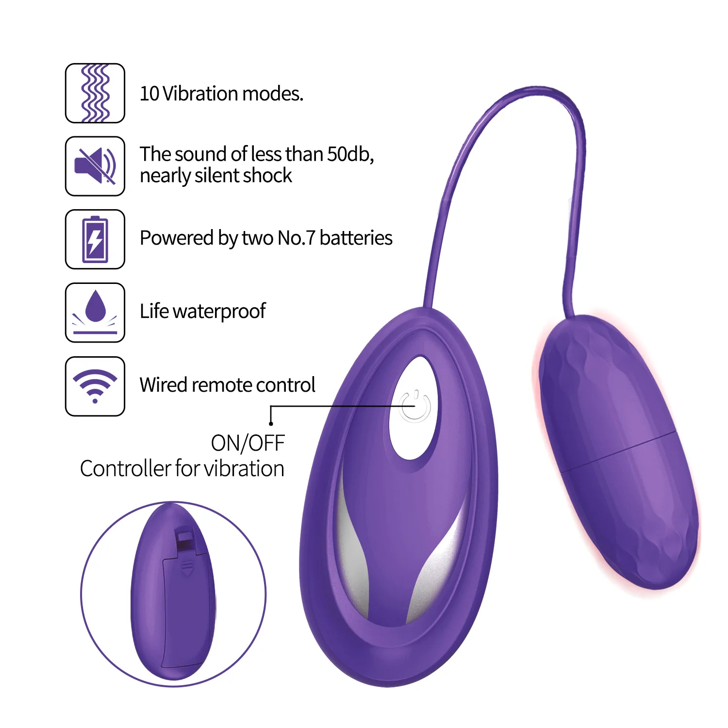Mouse de Vibração Controle Remoto Amor Ovo de 10 de Velocidade de Vibração, Impermeável Vibradores para as Mulheres de Mini Vibrador Sexo Clitóris Brinquedo Grils Imagem 1