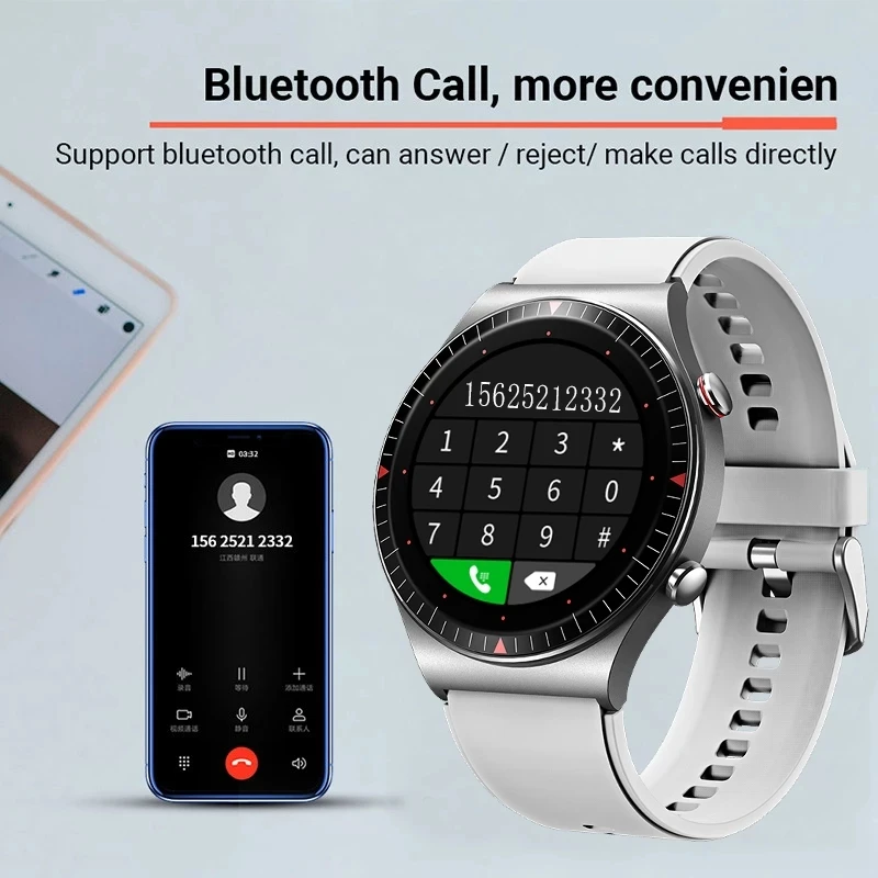 Novo Smart Watch, Homens Cheios contato Com a Assistente de Voz Bluetooth Chamada de 4G de RAM Música de Ritmo Cardíaco Smartwatch à prova d'água Para Android IOS Imagem 1