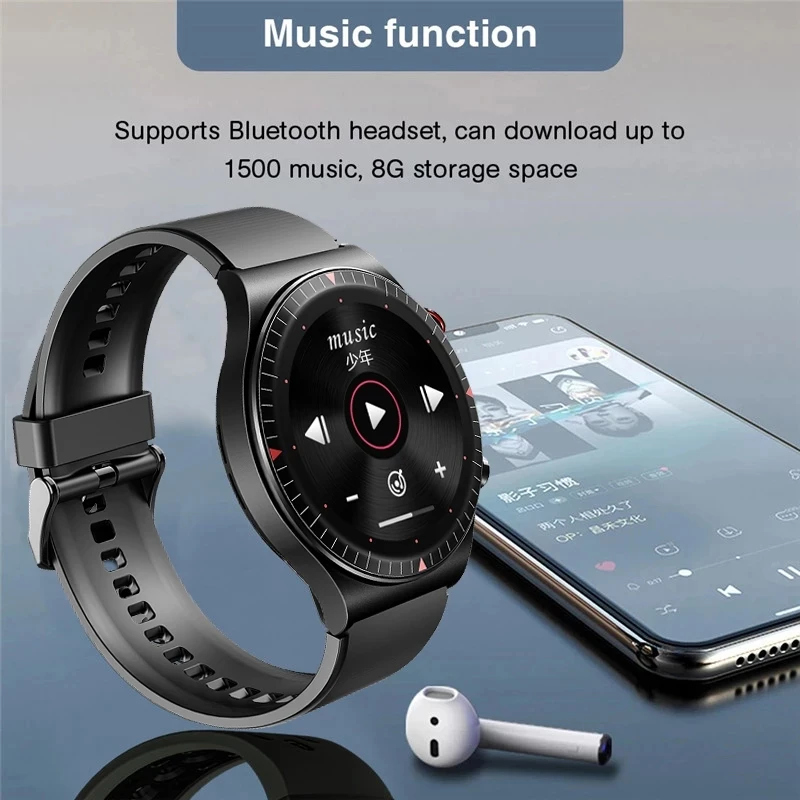 Novo Smart Watch, Homens Cheios contato Com a Assistente de Voz Bluetooth Chamada de 4G de RAM Música de Ritmo Cardíaco Smartwatch à prova d'água Para Android IOS Imagem 2