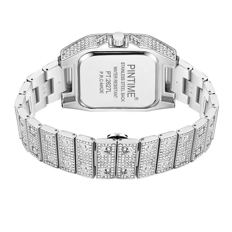 O pino do relógio de moda feminina de diamantes incrustados completo relógio de diamantes Imagem 3