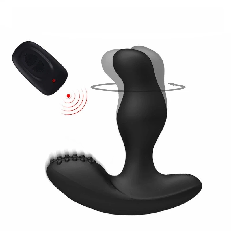 Rádio-controlado de 360°de Rotação, Velocidade de 16 de Vibração Masculina Massagem de Próstata Plug Anal G-Spot Estimular o Buttplug Sexo Anal Brinquedos Para Homens Imagem 1