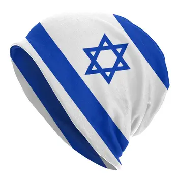Bandeira de Israel Skullies Beanies Chapéu de Hip Hop Outono Inverno ao ar livre Unisex Caps Adulto Verão Quente de Dupla utilização Bonnet Chapéu de Malha
