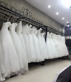 Ferro de vestido de noiva rack de Alto grau vestido cheongsam da cremalheira de exposição de Suspensão do vestido de casamento de rack de Piso cabideiro