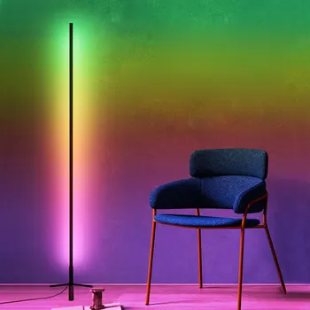 Moderno RGB Atmosfera luminária LED Tripé de Altura Lâmpadas de Assoalho para Sala de estar, Quarto de Suporte da Lâmpada Pé do Chão Luminárias