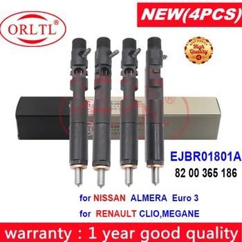 Para a NISSAN, a RENAULT Injector EJBR01801A 8200365186 Bico L120PBD L120PRD Válvula 9308-621C Kit de Reparação de 7135-647 Euro 3 4PCS