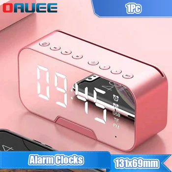 G10 Relógios de Alarme Eletrônico Despertadores Digitais Espelho LED compatíveis com Bluetooth, Despertadores Multifuncional Leitor de Música Relógios