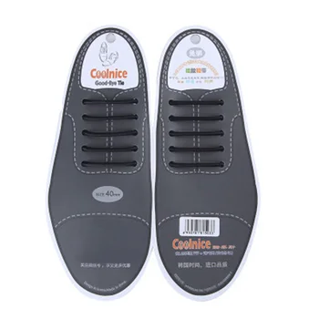 Novo Quente Cordões De Sapatos De Amarrar Cadarços De Higiene Rodada Preguiçoso Conforto Elástico De Silicone Atacador