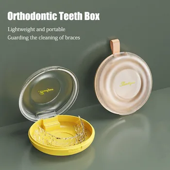 Ortodontia Dental Retentor Da Caixa De Prótese Titular De Armazenamento De Recipiente De Prótese Parcial Caso Ortodôntico De Dentes Caixa Invisível Chaves De Caixa