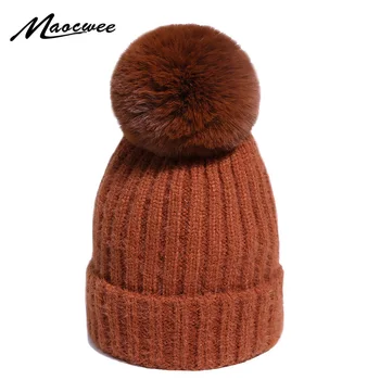 O inverno, homens e mulheres de cor sólida pulôver grosso caps quente Chapéu de Gorro de moda selvagem ao ar livre aquecido Cobertura pac