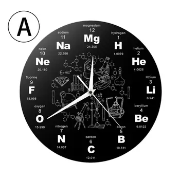 Tabela periódica dos Elementos Química Relógio de Parede ciência química símbolo de relógio professor de química dom Ciência, Arte de Parede Decoração