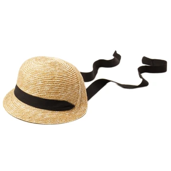 Elegante Chapéu de Palha Compactáveis Tampa decorada com Textura Fita Companheiro de Viagem Reduzir os Danos UV Proteger a Pele Delicada 