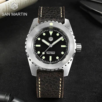 San Martin Vintage Mens relógio de Pulso Mecânico Miyota 8215/8315 Relógio Automático Para os Homens Vidro de Safira 20Bar Impermeável Relógio