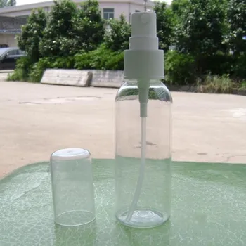75ml de Plástico Transparente Garrafa Reutilizável Perfume da Garrafa PET, Garrafa de Spray com Bomba de Pulverização Grande Limpar Tampa de Álcool Desinfetante para as Mãos