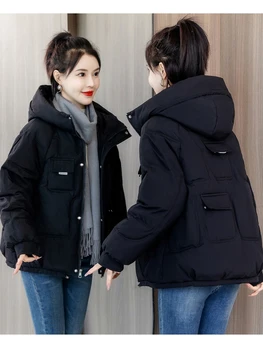 Alta Qualidade de casaco de Inverno Para as Mulheres, está Disponível em 6 Cores da Moda Feminina 3XL Acolchoado de Algodão Jaqueta casaco com Capuz