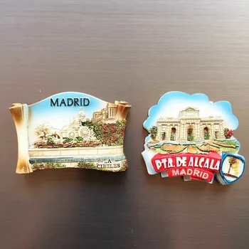 De alta qualidade, pintado à Mão, Espanha, Toledo, Madrid 3D Ímã de Geladeira Lembranças de Viagem, Decoração do Refrigerador Magnético Adesivos