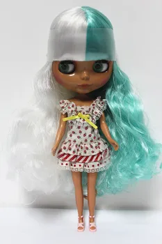 Frete grátis grande desconto RBL-121DIY Nude Blyth boneca de presente de aniversário para menina 4colour grandes olhos de bonecas com Cabelo bonito brinquedo bonito