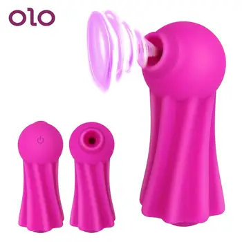 OLO Oral Chupando o Mamilo Vibrador 7 Velocidades de Vibração Clitóris Otário Estimulador Feminino Masturbador Brinquedos Sexuais para as Mulheres