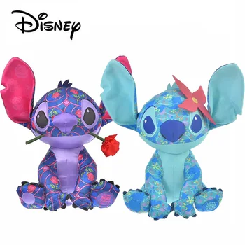 38CM Genuíno da Disney Lilo & Stitch Recheado de Brinquedos de Pelúcia Kawaii Travesseiro de Pelúcia de Edição Limitada Lilo E Stitch Rosa Boneca de Presente Para a Menina