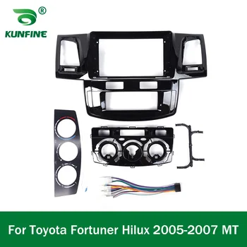 Carro GPS de Navegação de som Para a Toyota Fortuner Hilux 2005-2007 Rádio Fáscias Moldura do Painel Ajuste de 9 polegadas 2Din No Traço central da tela