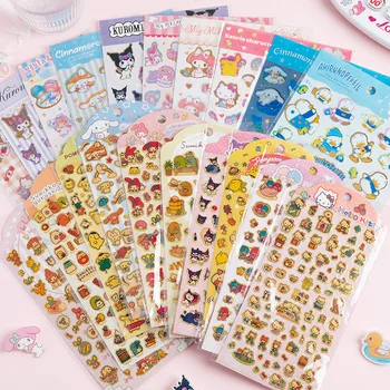 Bonito Sanrio Douramento Adesivo Kuromi Olá Mimosas Acessórios de Beleza dos desenhos animados Anime Diy Decorativos Mão de Conta Brinquedos para Meninas de Presente