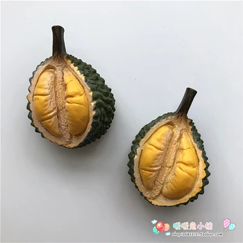 1pc Tailândia turnê durian resina frigorífico com três dimensões magnético adesivos