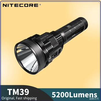 Original NITECORE TM39 5200 Lumens LEVOU Lanterna Recarregável Feixe de Jogar 1500 m Poderoso Holofote com NBP68HD Bateria