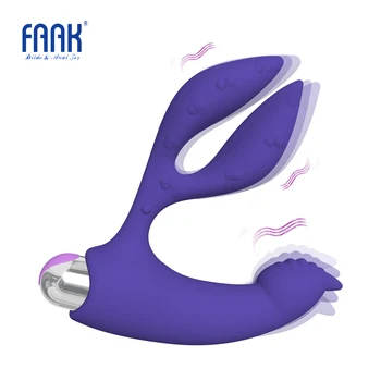 FAAK Masculino Massagem de Próstata Vibrador plug Anal g-spot estimular o clitóris se masturbar silicone brinquedos sexuais para homens mulheres impermeável