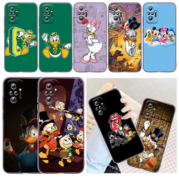 A Disney dos desenhos animados do Pato Donald Caso de Telefone Transparente Para Xiaomi Redmi K50 K40 Jogos 10 10C 9AT 9A 9C 9T 8 7A 6A 5 4X Funda Tampa
