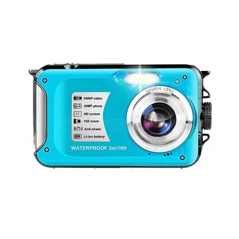 Câmera subaquática 1080P HD 16X de Zoom da Câmera à prova d'água 30MP Impermeável Câmera de Vídeo Digital Câmera Para a prática de Snorkeling
