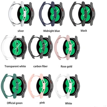 PC Casca Protetora Para Samsung Galaxy watch 4 40/44mm Metade Envolto Tela de Habitação Caso Jaqueta de Assistir Gaiola