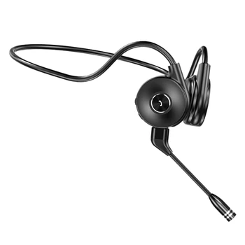 Osso de Condução Fone de ouvido M1 sem Fio Bluetooth Estéreo Gancho da Orelha Auscultadores Desportivos de Negócios Fone de ouvido com Microfone-Preto