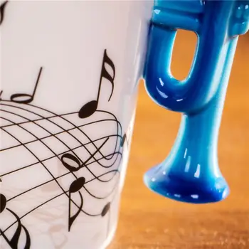 F63A de Cerâmica, Canecas de Café Criativo Bunda Copa do Azul Trombeta de Trabalho de Decoração de Copa Garrafa de Água Simples Ornamentos de Decoração de Casa de Artesanato