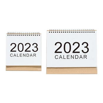 2023 Mini Mensal de Trabalho de Calendário Agenda Diária Inicial de planeamento Decoração de Escritório Calendário de Parede Flip Pé Calendário de Mesa N0HC