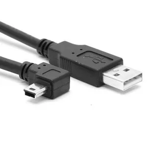 CY Direita em Ângulo de 90 Graus Mini USB Tipo B 5pin Macho para USB 2.0 Macho a um Cabo de Dados 0 .5M U2-057-RI