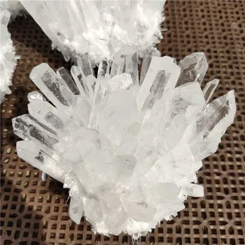 Cristal Natural Cluster Matérias de Cristais de Ametista Amostra Mineral de Minério de Quartzo incolor Enfeites de Reiki de Cura Pedra de Decoração de Casa de dom