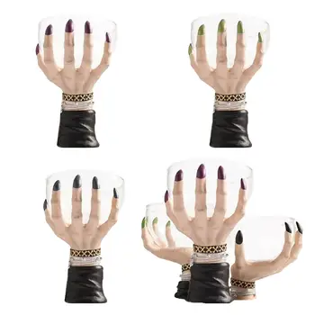 Bruxa Mãos Lanche Tigela Stand Resina De Trabalho Ornamento De Halloween Festa De Casa, Decoração