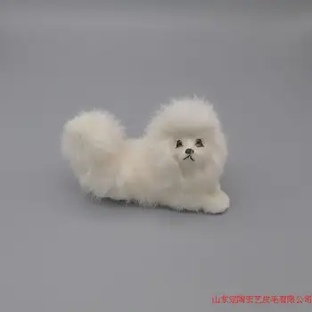 Simulação de poodle polietileno&peles poodle modelo presente engraçado sobre 16cmx11cm