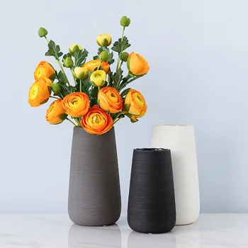 Estilo nórdico cerâmica, vasos decorativos modernos Simplicidade decoração sala de estar vaso mesa de jantar vasos de flores Secas
