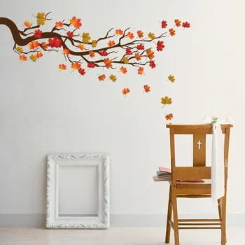 Maple Leaf ramos Adesivo de Parede quarto sala de estar sofá de fundo decorações casa do papel de parede Mural individualidade adesivos