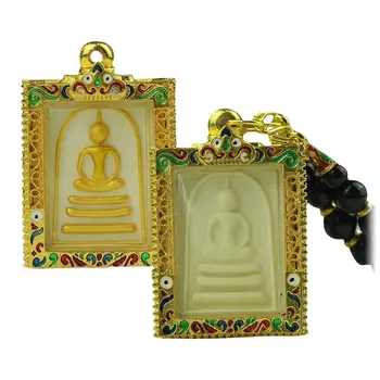 Famoso Tailandês Amuleto Pingente Phra Somdej Buda Tailândia, Templo De Meditação Sudeste Da Ásia Presente Charme A Felicidade, Boa Sorte