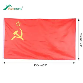 CCCP bandeira Vermelha da revolução União das Repúblicas Socialistas Soviéticas Interior para o Exterior da URSS BANDEIRA bandeira russa 90*150cm