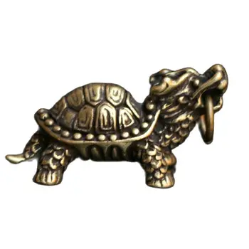 Popular chinesa Fengshui de Latão Cobre Lucky Dragon tartaruga Tartaruga Pingente Estátua